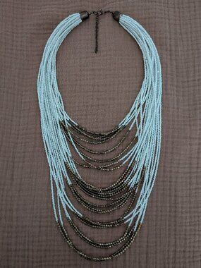 vintage beaded waterfall necklace